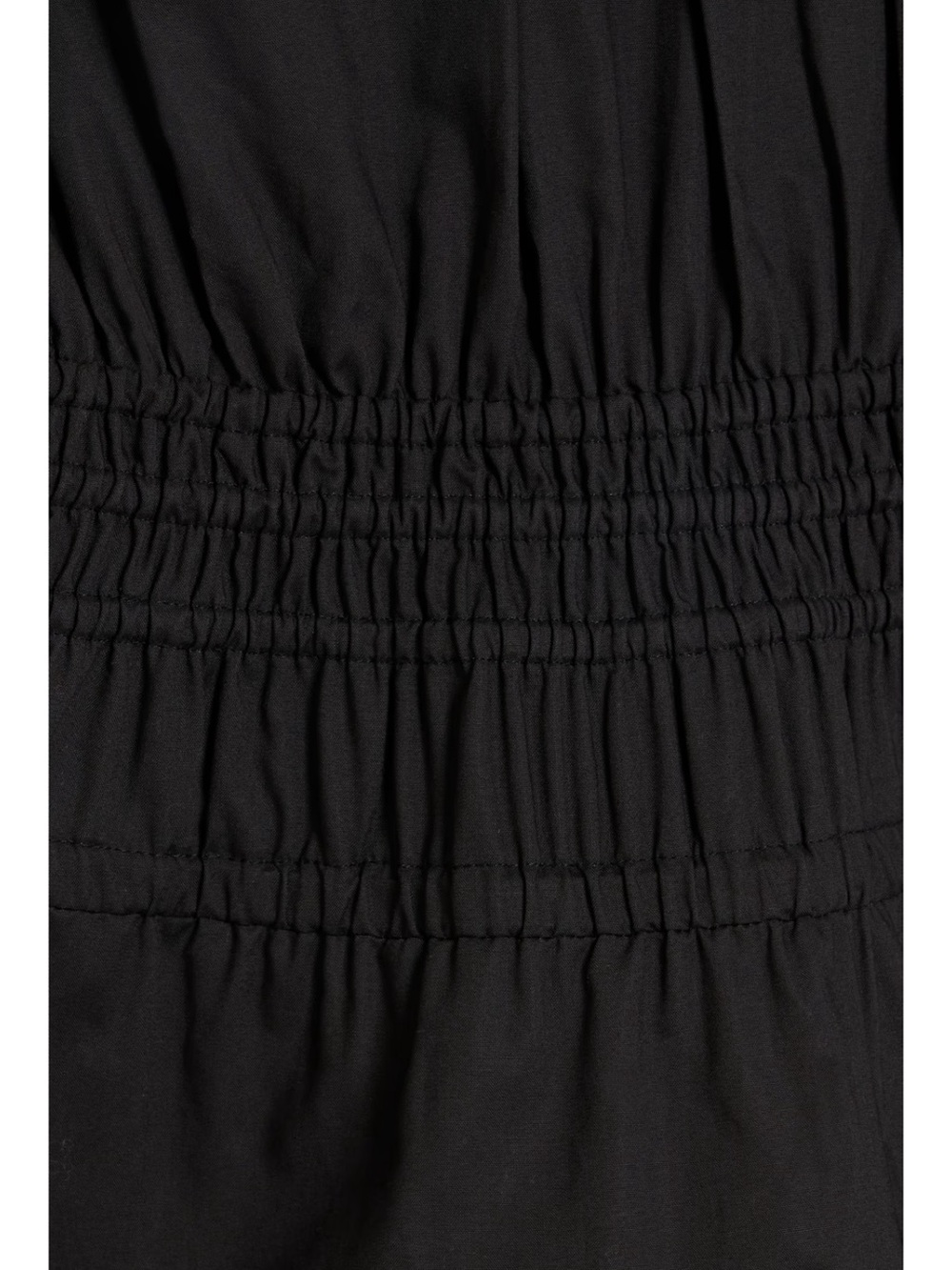 PROENZA SCHOULER White Label Birdie Shirred Cotton Poplin Blouse in Black - Picture 5 of 14